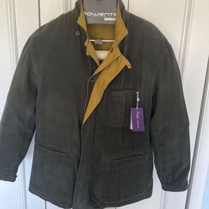 Ralph Lauren all weather reversible, Dark Gray with tan twill cotton exterior